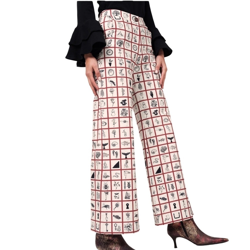 Solai As Above so Below Trousers SMALL Indie Hippie Retro Casual Organic Cotton